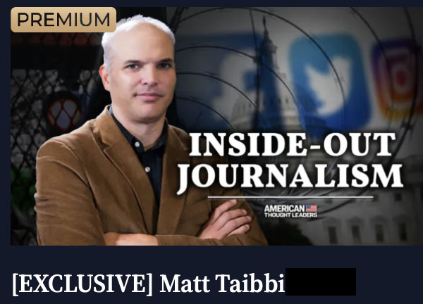 American Thought Leaders: Taibbi