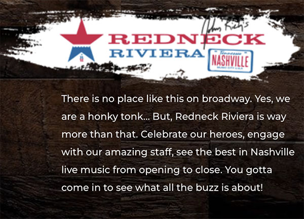 Redneck Riviera Upcoming Events